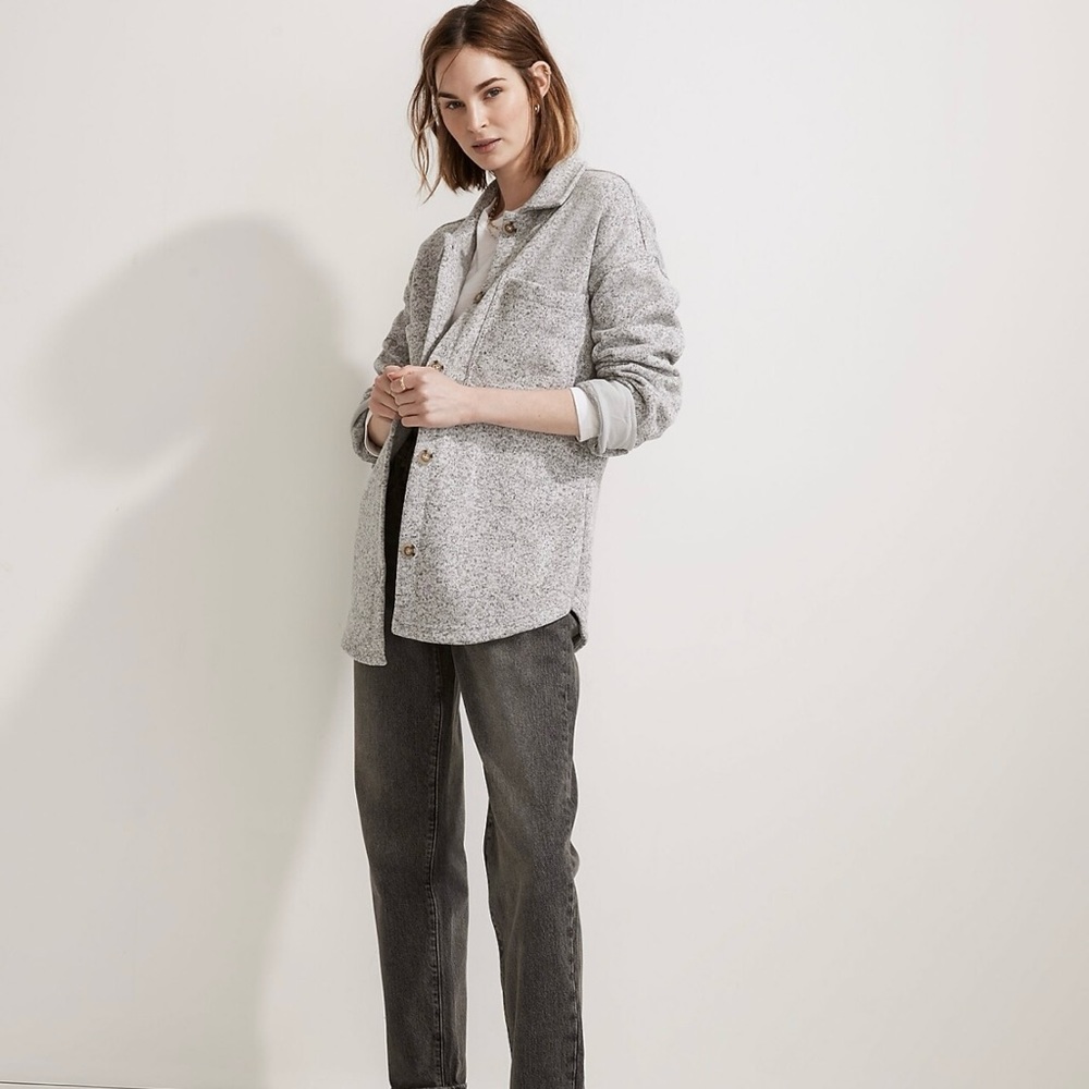 NWOT Madewell MWL (Re)sourced Sweater Fleece Shirt-Jacket